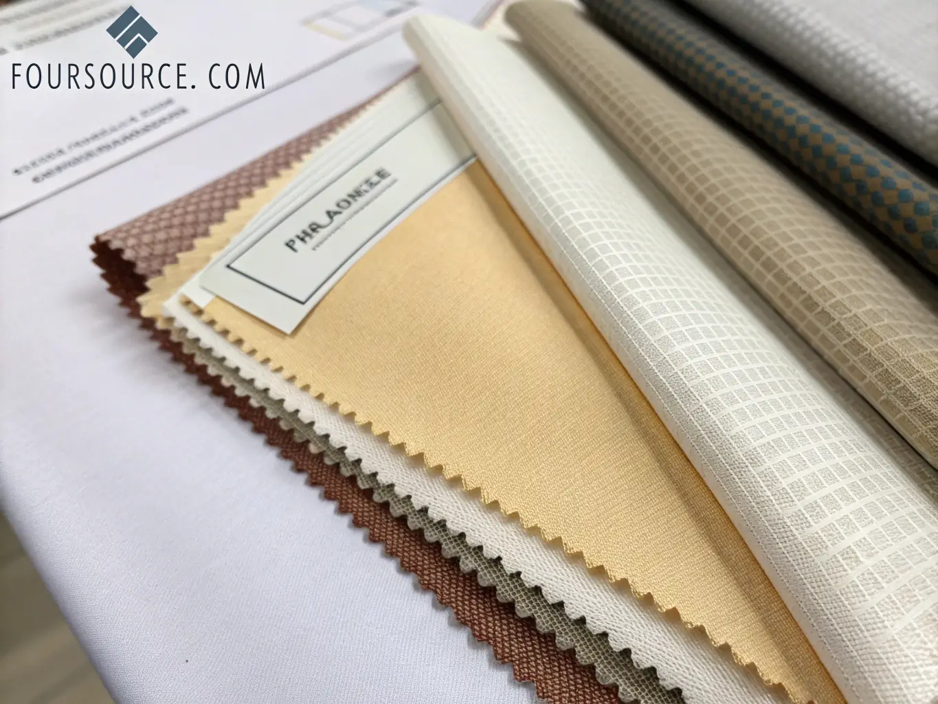 A vibrant and detailed close-up shot of various textile samples showcasing different textures, colors, and patterns, highlighting the diversity and quality of Glamorous JBL's textile offerings.