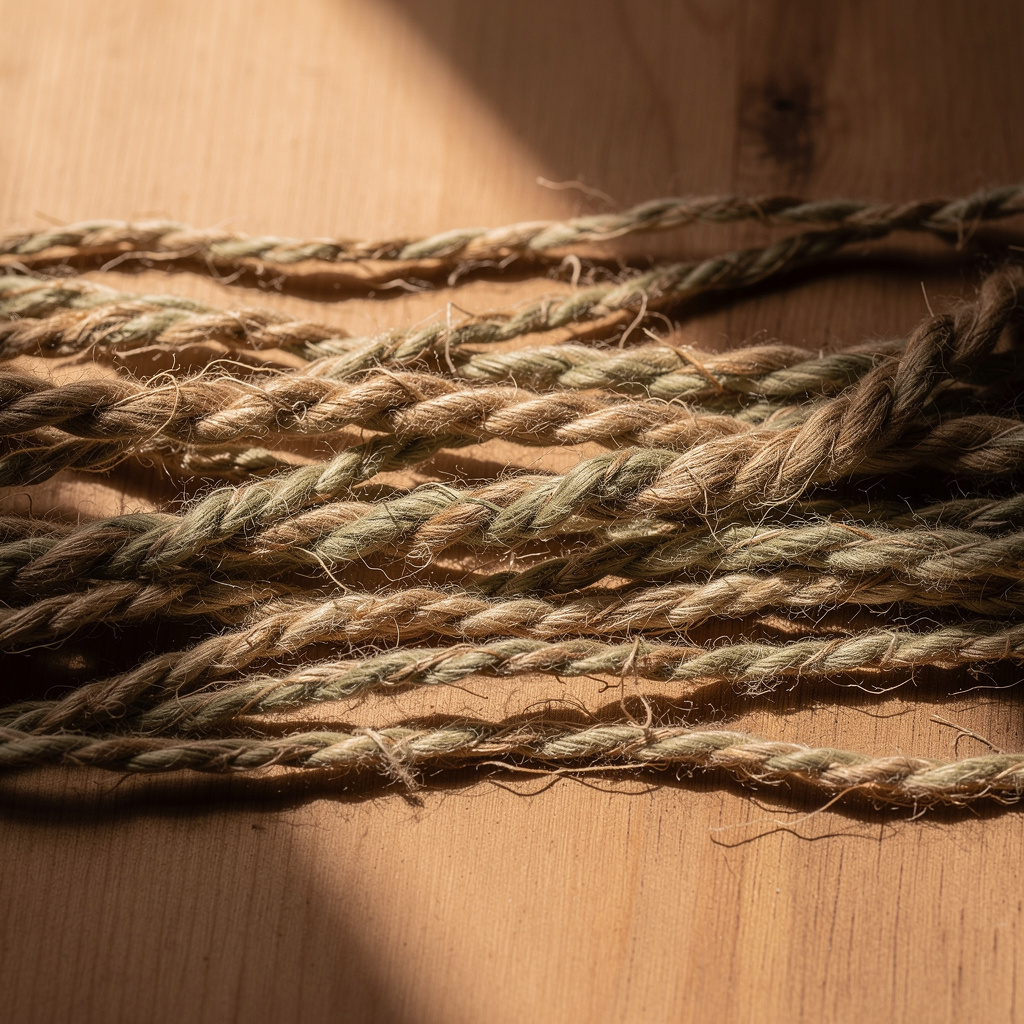 Close-up detail of raw textile fibers